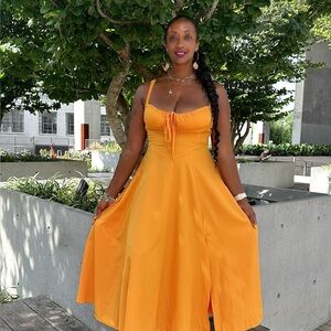 Elegant Orange Sundress